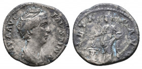 DIVA FAUSTINA I, Died 140/1 AD. AR, Denarius. Rome. 2.65 g. 17.75 mm.