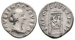 FAUSTINA II Augusta, 147-176 AD. AR, Denarius. Rome. 3.32 g. 17.40 mm.