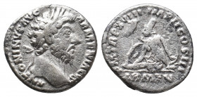 MARCUS AURELIUS, 161-180 AD. AR, Denarius. Rome. 2.99 g. 17.30 mm.