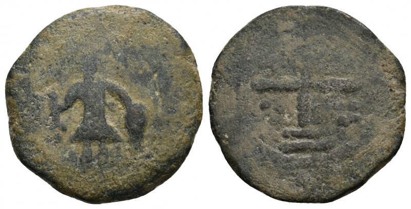 Crusaders. Edessa. BALDWIN II, second reign, 1108-1118 AD. AE, Follis. 9.28 g. 2...