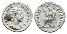 JULIA MAMAEA, 222-235 AD. AR, Denarius. Rome. 3.06 g. 19.91 mm.