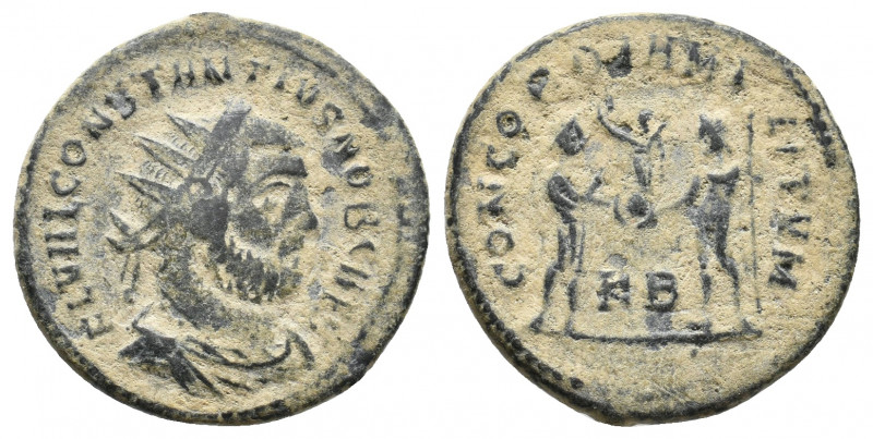 CONSTANTIUS I Caesar, 293-305 AD. Radiatus. Cyzicus. 3.90 g. 20.60 mm.