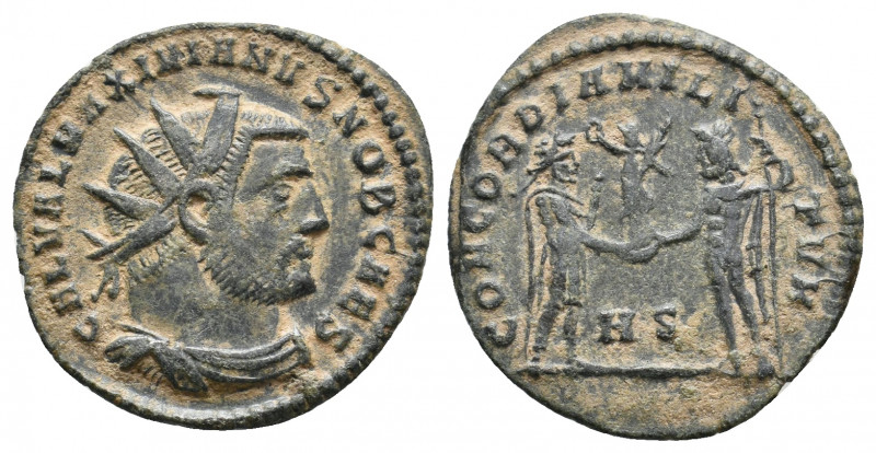 GALERIUS MAXIMIANUS Caesar, 293-305 AD. Radiatus. Heraclea. 2.40 g. 22.50 mm.