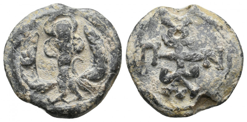 Byzantine Seal. 10.18 g. 21.90 mm.