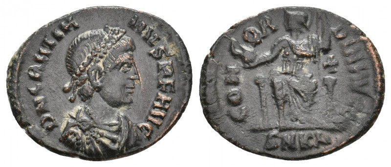 GRATIAN, 367-383 AD. Follis. Cyzicus. 2.46 g. 19.70 mm.