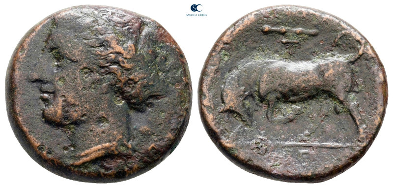 Sicily. Syracuse. Hieron II 275-215 BC. 
Bronze Æ

19 mm, 5,61 g



nearl...