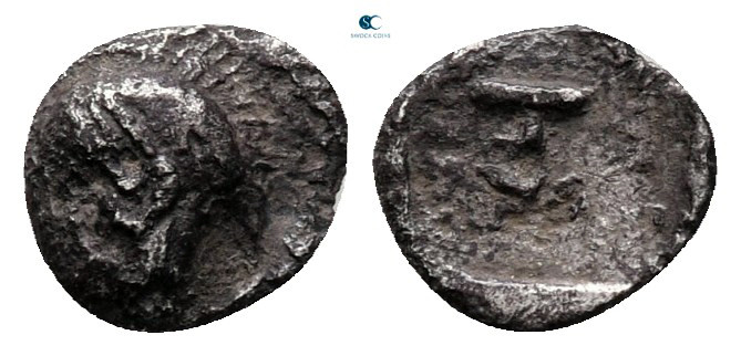 Arkadia. Tegea circa 423-400 BC. 
Tetartemorion AR

7 mm, 0,24 g



fine