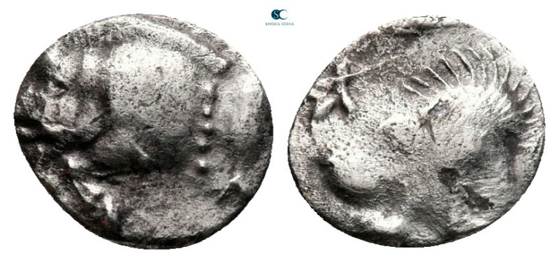 Mysia. Kyzikos circa 525-475 BC. 
Obol AR

9 mm, 0,55 g



very fine