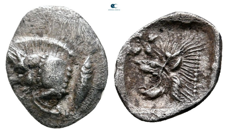 Mysia. Kyzikos circa 450-400 BC. 
Hemiobol AR

10 mm, 0,42 g



good very...