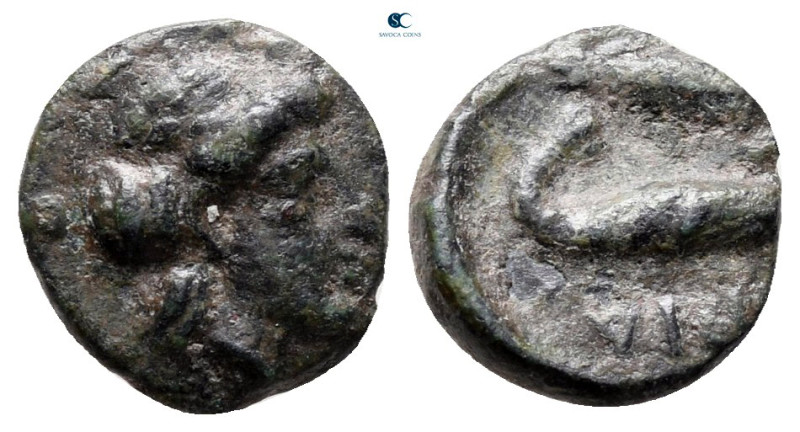 Mysia. Priapos circa 300-200 BC. 
Bronze Æ

10 mm, 0,90 g



very fine