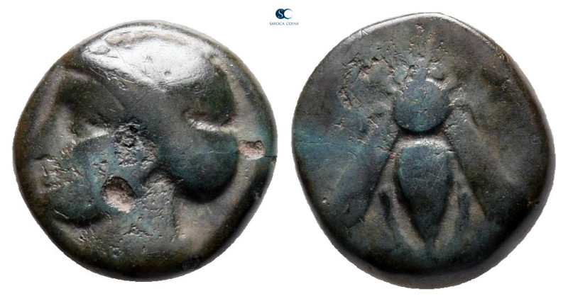 Ionia. Ephesos circa 375-325 BC. 
Bronze Æ

11 mm, 1,52 g



nearly very ...