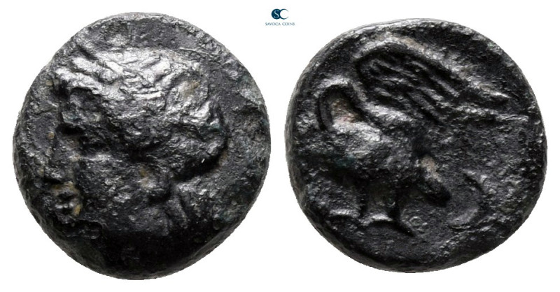 Ionia. Leukai circa 350-300 BC. 
Bronze Æ

11 mm, 1,46 g



very fine