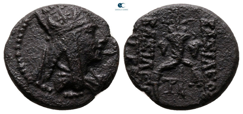 Kings of Armenia. Tigranocerta. Tigranes II "the Great" 95-56 BC. 
Chalkous Æ
...