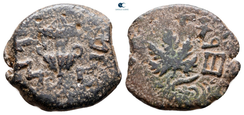 Judaea. Jerusalem. First Jewish War AD 66-70. 
Prutah Æ

18 mm, 2,67 g


...