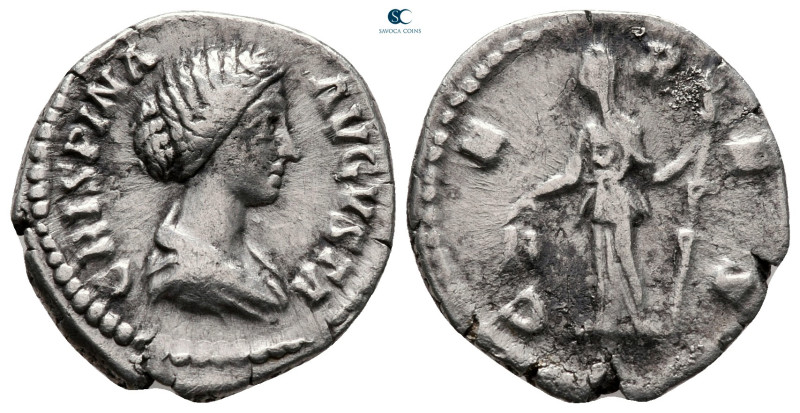 Crispina. Augusta AD 178-182. Rome
Denarius AR

19 mm, 2,46 g



very fin...