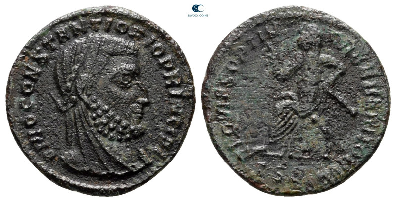 Divus Constantius I AD 306. Thessaloniki Follis Æ  16 mm, 1,33 g    very ...