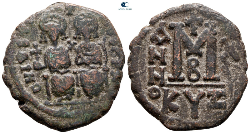 Justin II and Sophia AD 565-578. Cyzicus
Follis or 40 Nummi Æ

30 mm, 11,00 g...