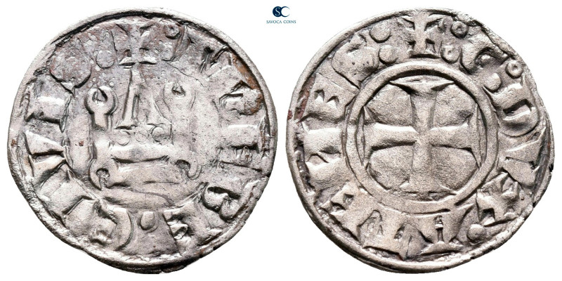 Crusaders, Principality of Achea. Guillaume I de la Roche AD 1280-1287. 
Denier...