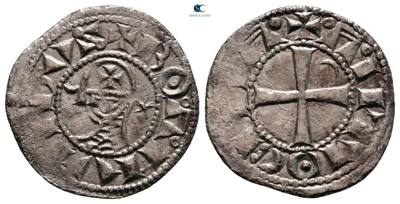 Principality of Antioch. Antioch. Bohemond III AD 1163-1201. 
Denier AR

18 m...