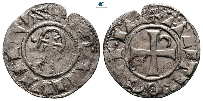 Principality of Antioch. Antioch. Bohemond III AD 1163-1201. 
Denier AR

18 m...