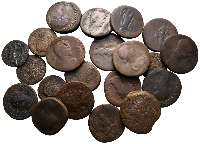 Lot of ca. 21 roman bronze coins / SOLD AS SEEN, NO RETURN! 

fine