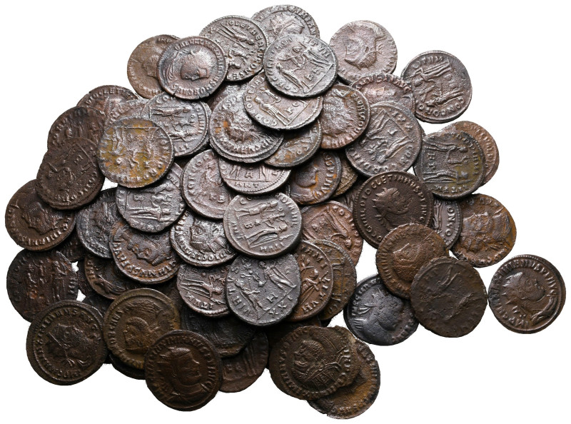 Lot of ca. 70 roman bronze coins / SOLD AS SEEN, NO RETURN!

very fine