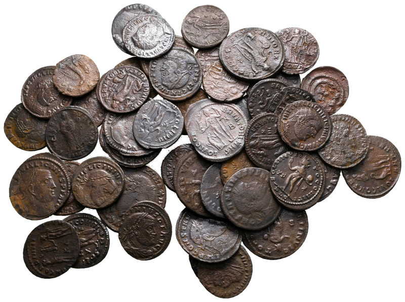 Lot of ca. 50 roman bronze coins / SOLD AS SEEN, NO RETURN! 

very fine