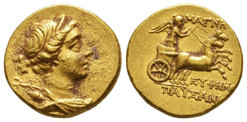 IONIA. Magnesia ad Maeandrum. Circa 130-120 BC. Stater Gold, Euphemos, son of Pa...