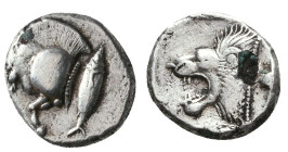 Greek Obol, Ca. 350-300 BC. AR.



Condition: Very Fine



 Weight: 0.96 gr Diameter:10.3 mm