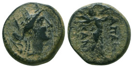 Greek Coins. 4th - 3rd century B.C. AE


Condition: Very Fine



 Weight: 4.25 gr Diameter: 16.6 mm