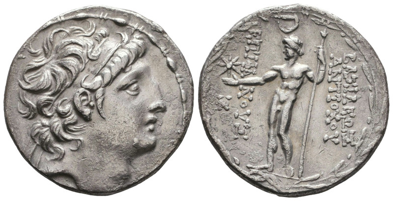 Seleukid Empire, Antiochos VIII Epiphanes Grypos AR Tetradrachm. Ake-Ptolemais, ...