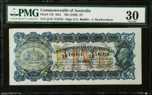 AUSTRALIA. Commonwealth Bank of Australia. 5 Pounds, ND (1928). P-17b. PMG Very Fine 30.
Signature combination of E.C. Riddle & J. Heathershaw. 
Est...
