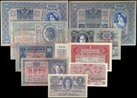 AUSTRIA. Lot of (9). Oesterreichisch-ungarische Bank. Mixed Denominations, 1902-17. P-Various. Very Fine to Extremely Fine.
Included in this lot are ...