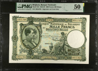 BELGIUM. Banque Nationale de Belgique. 1000 Francs, 1929. P-104. PMG About Uncirculated 50.
Estimate $500.00 - $700.00