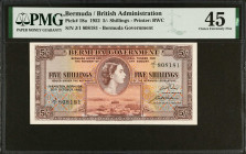 BERMUDA. Bermuda Government. 5 Shillings, 1952. P-18a. PMG Choice Extremely Fine 45.
Estimate $100.00 - $150.00