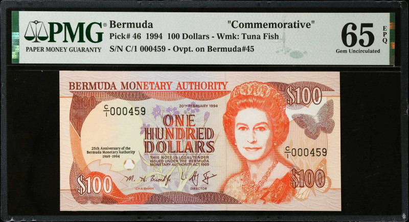 BERMUDA. Bermuda Monetary Authority. 100 Dollars, 1994. P-46. Commemorative. PMG...