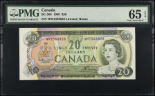 CANADA. Bank of Canada. 20 Dollars, 1969. BC-50b. PMG Gem Uncirculated 65 EPQ.
Estimate $100.00 - $200.00