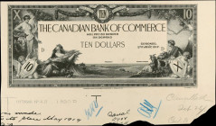 CANADA. The Canadian Bank of Commerce. 10 Dollars, 1917. P-S966pf. Die Proof. About Uncirculated.
Approval die proof. Printer's annotations.
Estimat...
