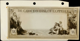 CANADA. The Canadian Bank of Commerce. 20 Dollars, 1917. P-S967pf. Photo Proof. Extremely Fine.
Glue/mounting remnants, partially mounted.
Estimate ...