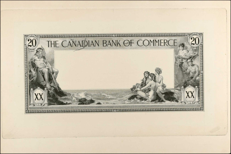 CANADA. The Canadian Bank of Commerce. 20 Dollars, 1917. P-S967Apf. Die Proof. A...