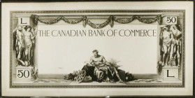 CANADA. The Canadian Bank of Commerce. 50 Dollars, 1917. P-Unlisted. Back Photo Proof. About Uncirculated.
Annotation on back.
Estimate $300.00 - $5...