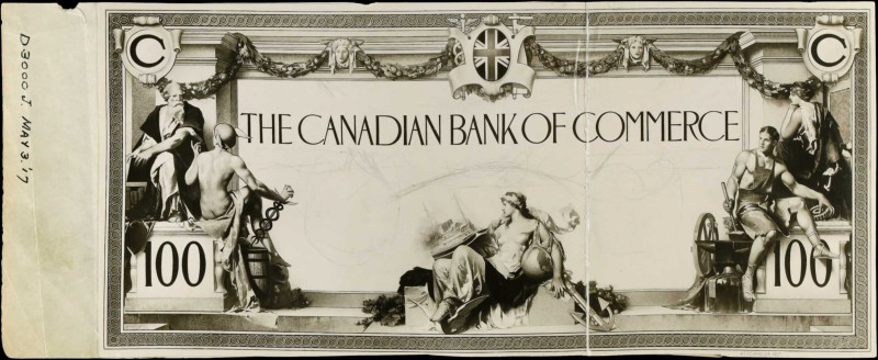 CANADA. The Canadian Bank of Commerce. 100 Dollars, 1917. P-Unlisted. Photo Proo...