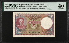CEYLON. Government of Ceylon. 2 Rupees, 1941-49. P-35a. PMG Extremely Fine 40.
Estimate $75.00 - $125.00