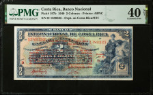 COSTA RICA. Banco Nacional. 2 Colones, 1940. P-197b. PMG Extremely Fine 40 Net. Print Damage.
PMG comments "Print Damage".
Estimate $250.00 - $350.0...
