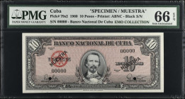 CUBA. Lot of (5). Banco Nacional de Cuba. 10 Pesos, 1960. P-79s2. Specimens. PMG Choice About Uncirculated 58 EPQ & Gem Uncirculated 66 EPQ.
An offer...
