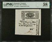 DENMARK. Treasury. 8 Skilling, 1809. P-A40. PMG Choice About Uncirculated 58.
Estimate $300.00 - $500.00