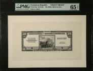 DOMINICAN REPUBLIC. Banco Central de la Republica Dominicana. 500 Pesos Oro, ND (1962). P-97p1. Front Proof. PMG Gem Uncirculated 65 EPQ.
Estimate $1...
