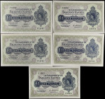 FALKLAND ISLANDS. Lot of (5). The Government of the Falkland Islands. 1 Pound, 1967-77. P-8a, 8b & 8c. About Uncirculated.
Estimate $300.00 - $500.00