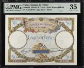 FRANCE. Banque de France. 50 Francs, 1933. P-80b. PMG Choice Very Fine 35.
Estimate $200.00 - $400.00