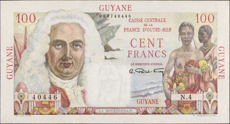 FRENCH GUIANA. Caisse Centrale de la France d'Outre-Mer. 100 Francs, ND (1947-19...